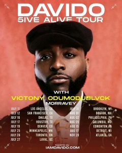 Davido's 5ive Alive Tour Set to Electrify Global Audiences