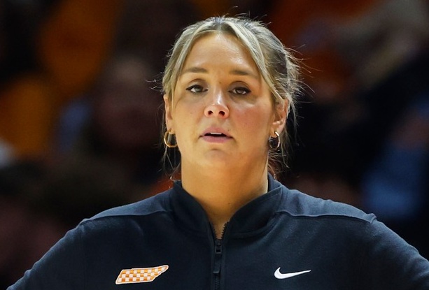Coach Kim Caldwell returns to sidelines after giving birth to first child last week