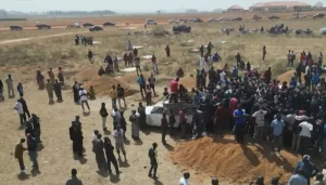 A destroyed village in Benue State, Nigeria, following an armed raid by suspected herders.