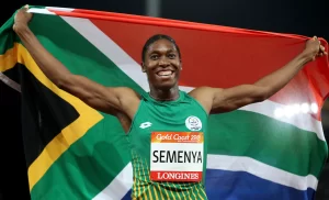 Caster Semenya during an earlier race. Her ongoing legal case could reshape how international sports handle sex eligibility rules.