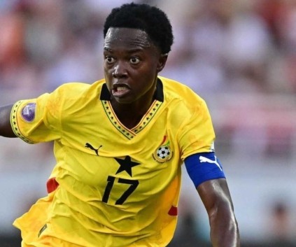 Ghana’s Grace Asantewaa and Portia Boakye celebrate during a 2024 WAFCON match in Morocco. Ask ChatGPT