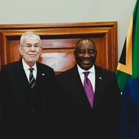 South African President Cyril Ramaphosa and Austrian President Alexander Van der Bellen meet to strengthen South Africa–Austria bilateral relations, focusing on trade, clean energy, and democratic cooperation.