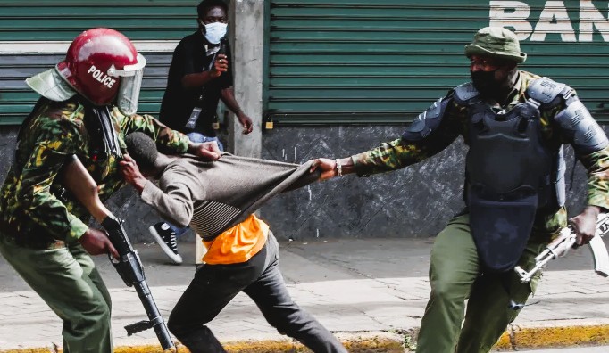 Kenyan protesters gather in the streets as tensions rise over police violence and government policies.