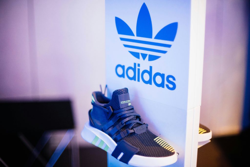 "Adidas storefront displaying popular sneakers like the Gazelle and Samba in the US market."