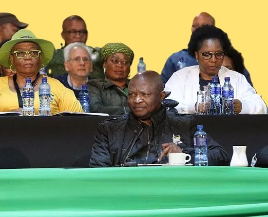 South African lawmakers seated in parliament during the approval of the final 2025 budget bill.