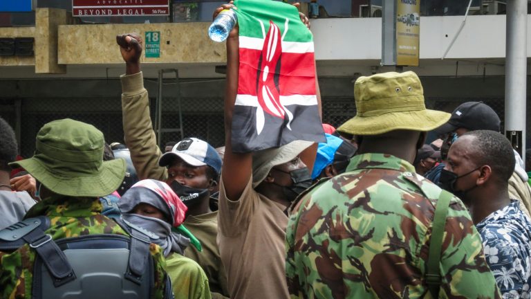 Protesters gather across Nairobi during the 2025 Saba Saba protests, defying roadblocks and police lockdowns to voice anger at President Ruto’s leadership.