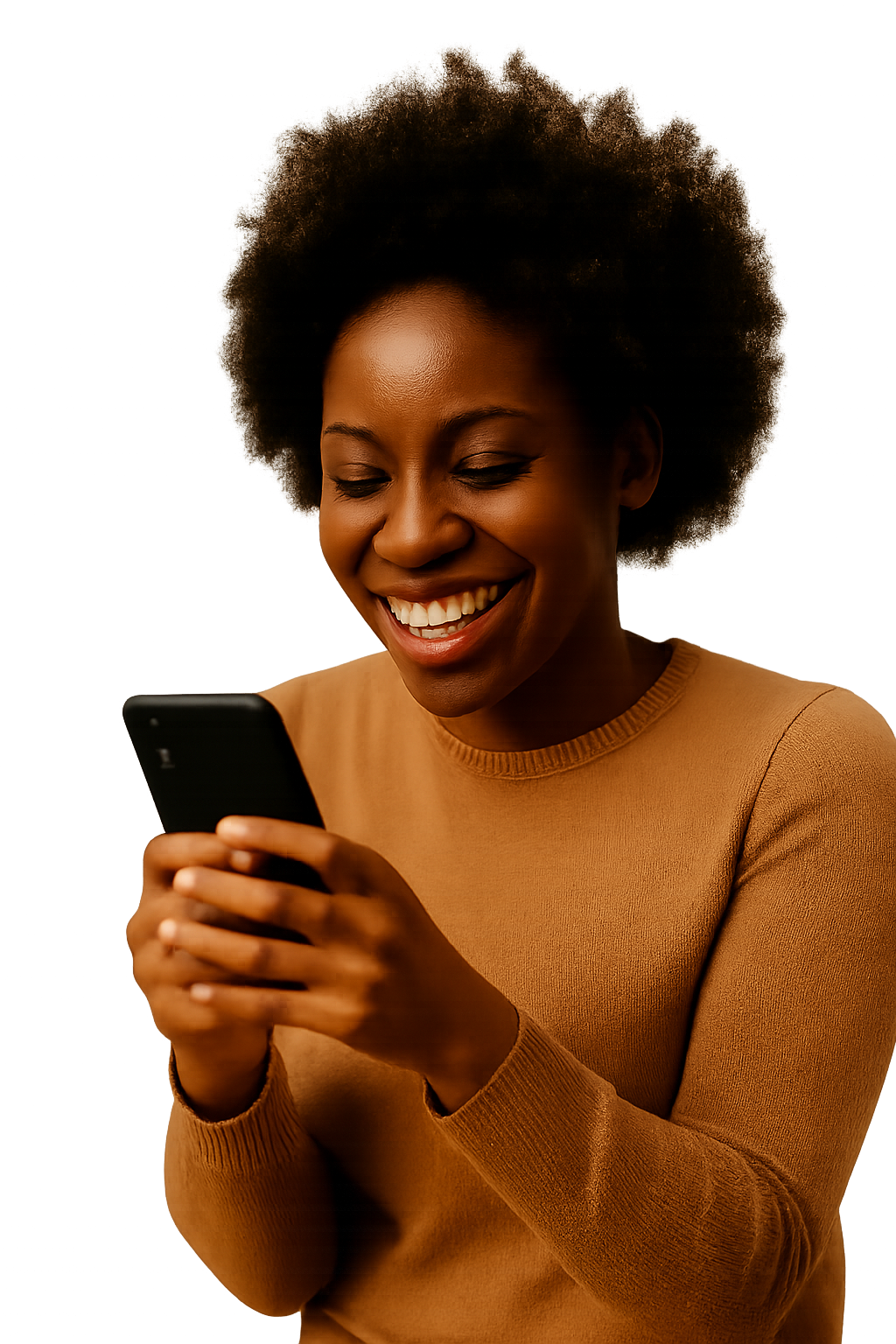 Happy black girl Omega