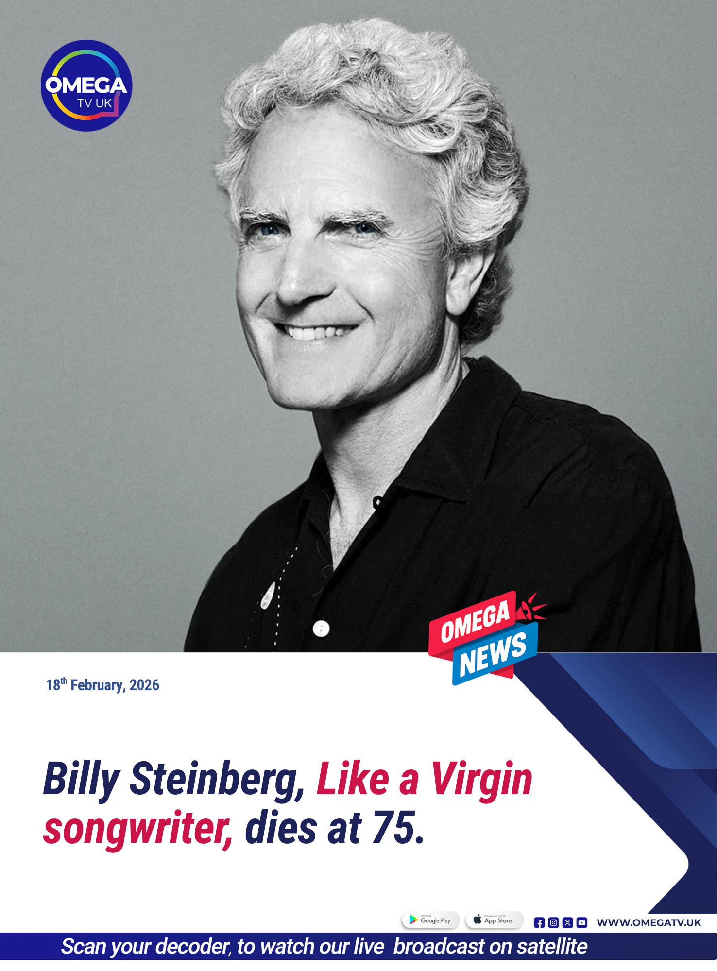 Billy Steinberg, Like a Virgin songwriter, dies at 75