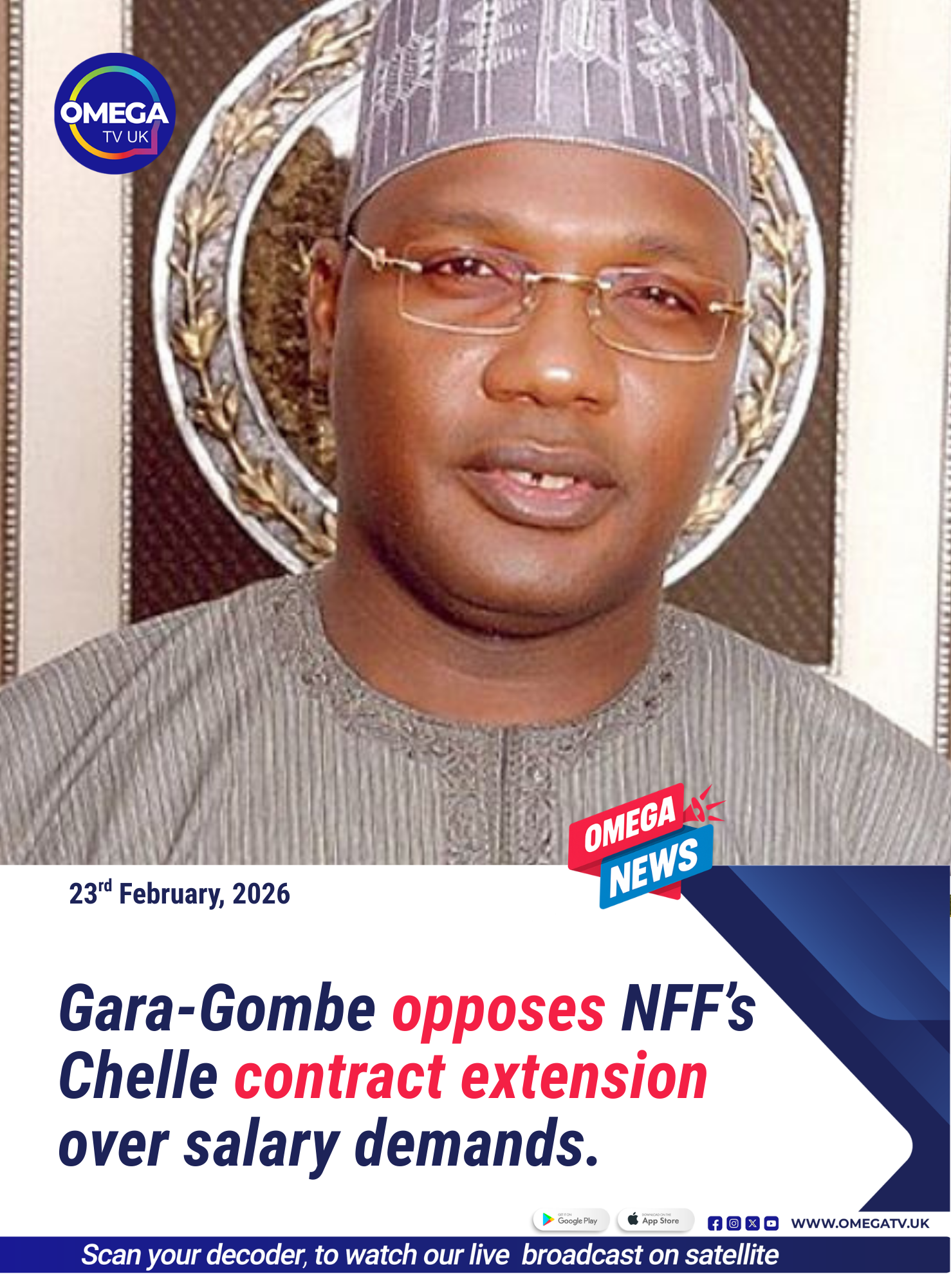 Gara-Gombe Opposes NFF’s Reported Plan to Extend Eric Chelle’s Contract