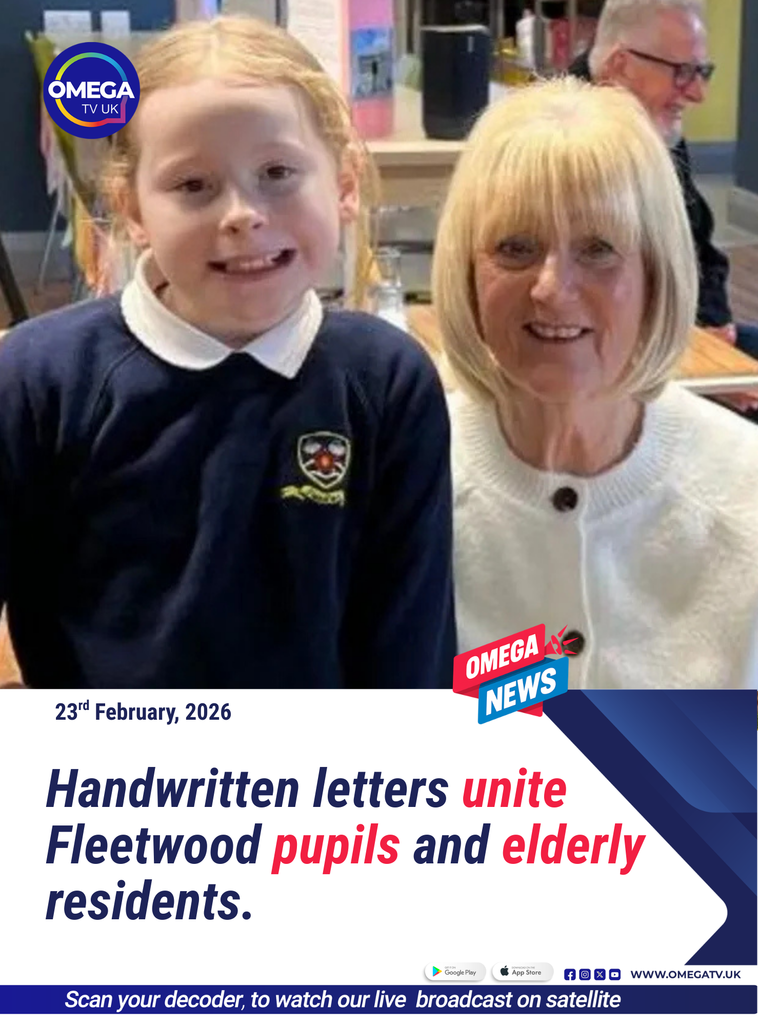 Handwritten letters unite Fleetwood pupils and elderly residents.