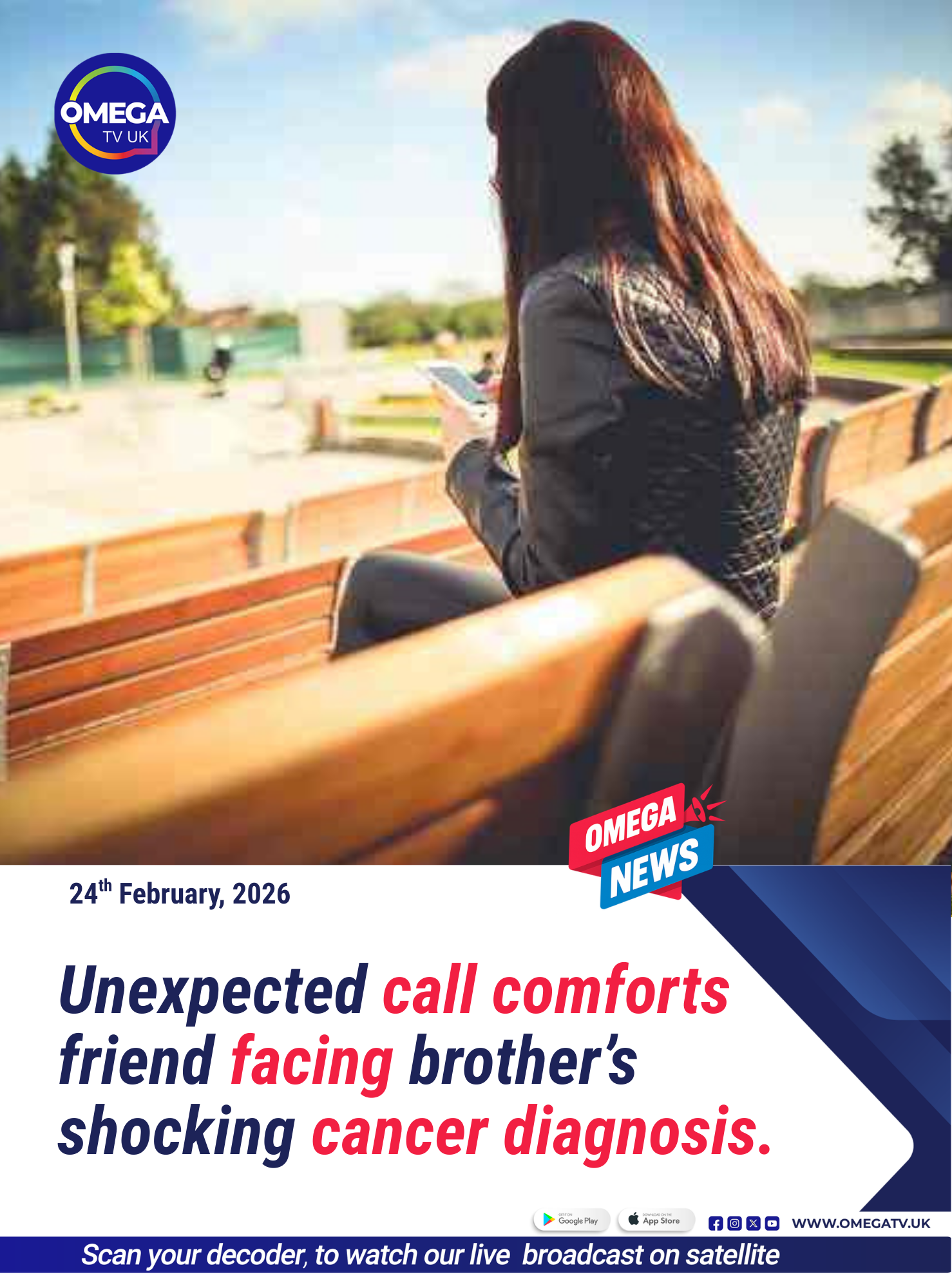 Unexpected call comforts friend facing brother’s shocking cancer diagnosis.