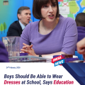 boys should be able to wear dress at school says education secretary