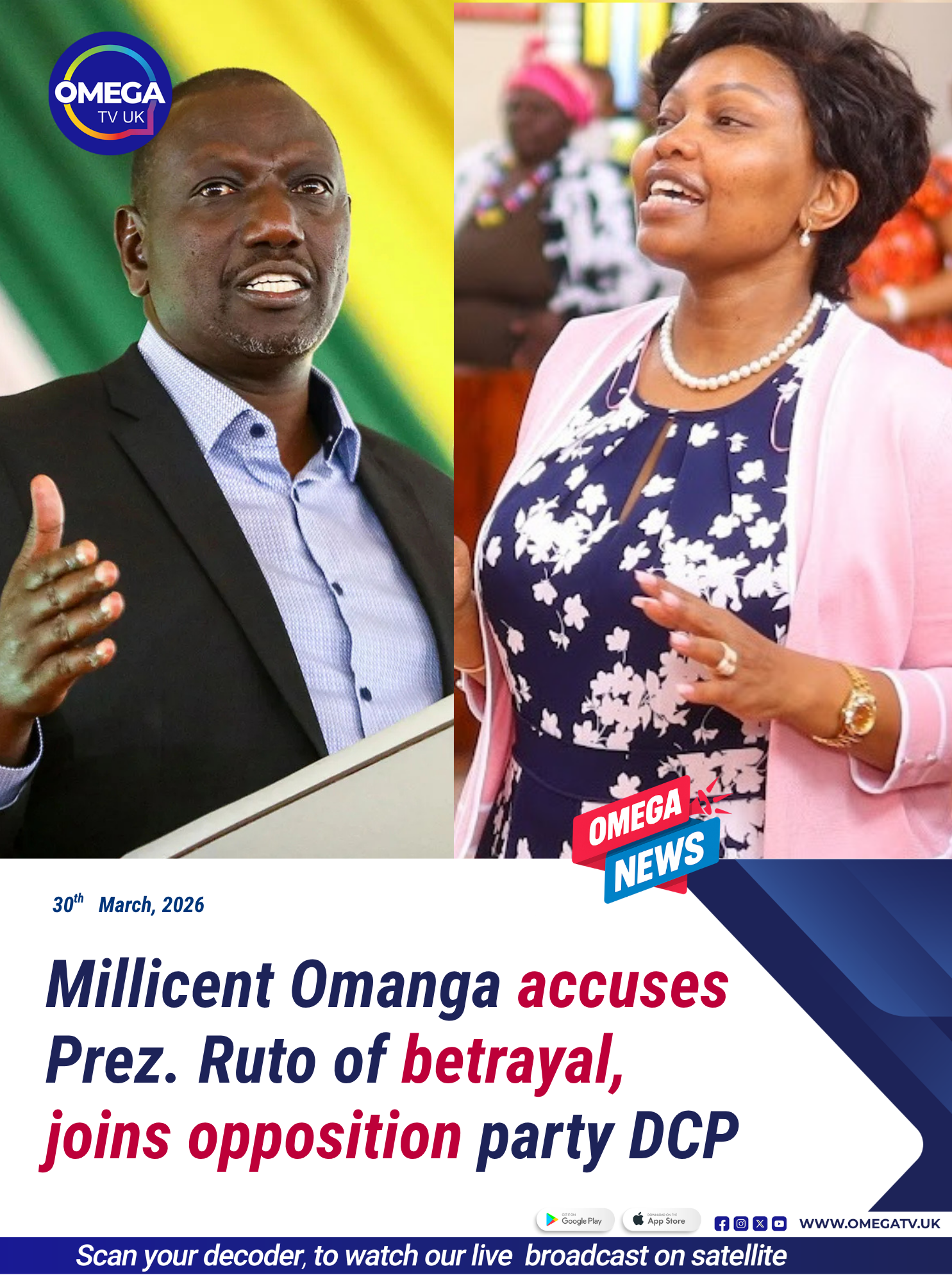 Millicent Omanga accuses Prez. Ruto of betrayal, joins opposition party DCP