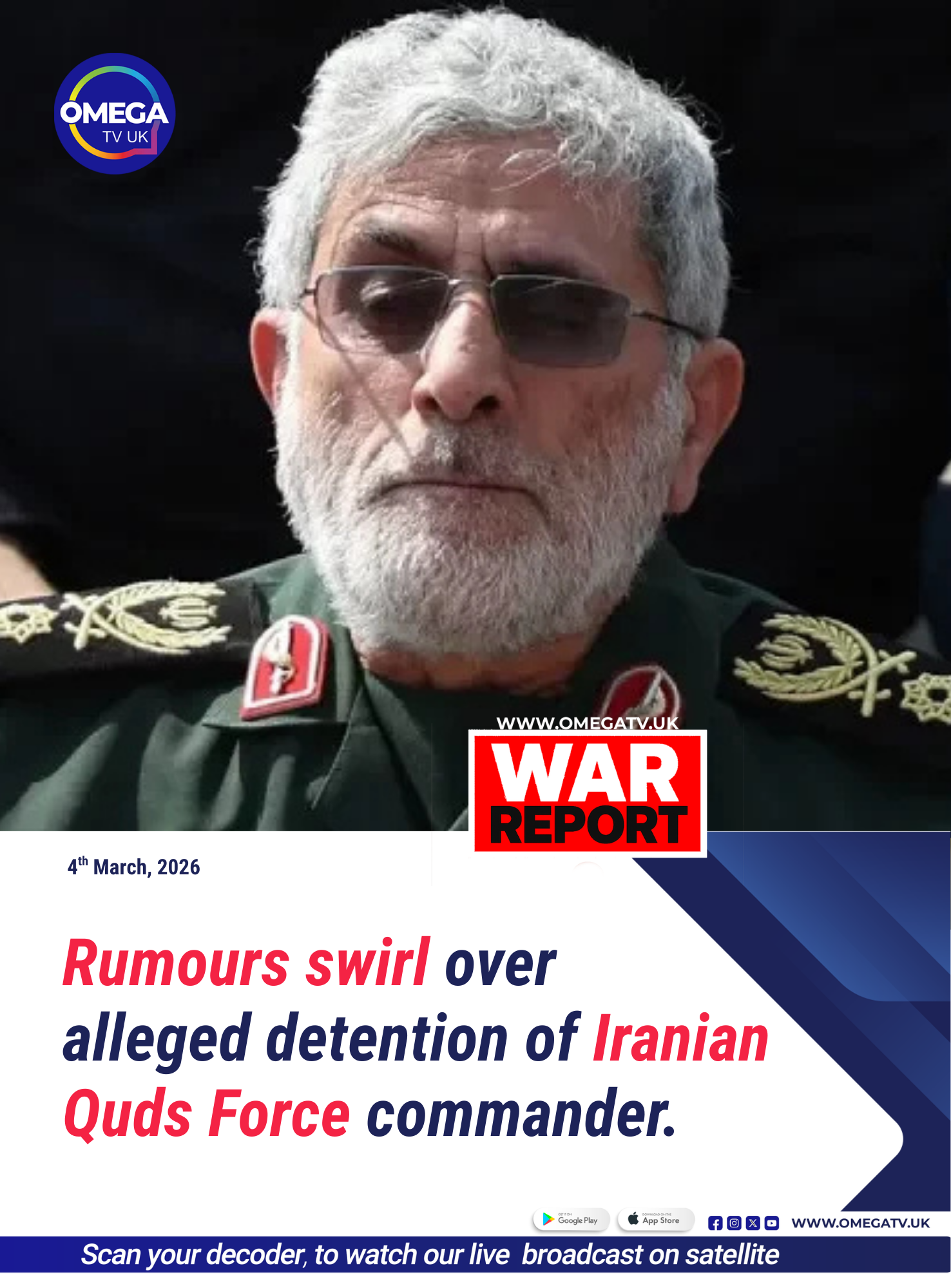 Unverified reports claim Quds Force chief detained in Iran.
