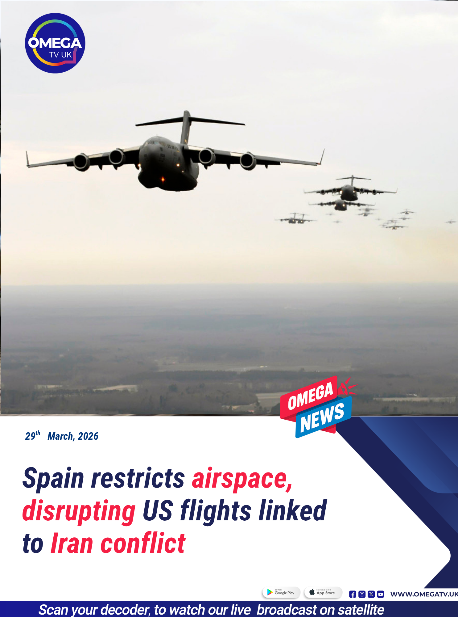 Spain restricts airspace, disrupting US flights linked to Iran conflict