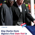 King greets Nigerian president for first UK state visit in 37 years