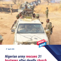 Nigerian army rescues 31 held after Easter church attack