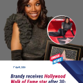 Brandy honoured with Hollywood Walk of Fame star after 30-year career