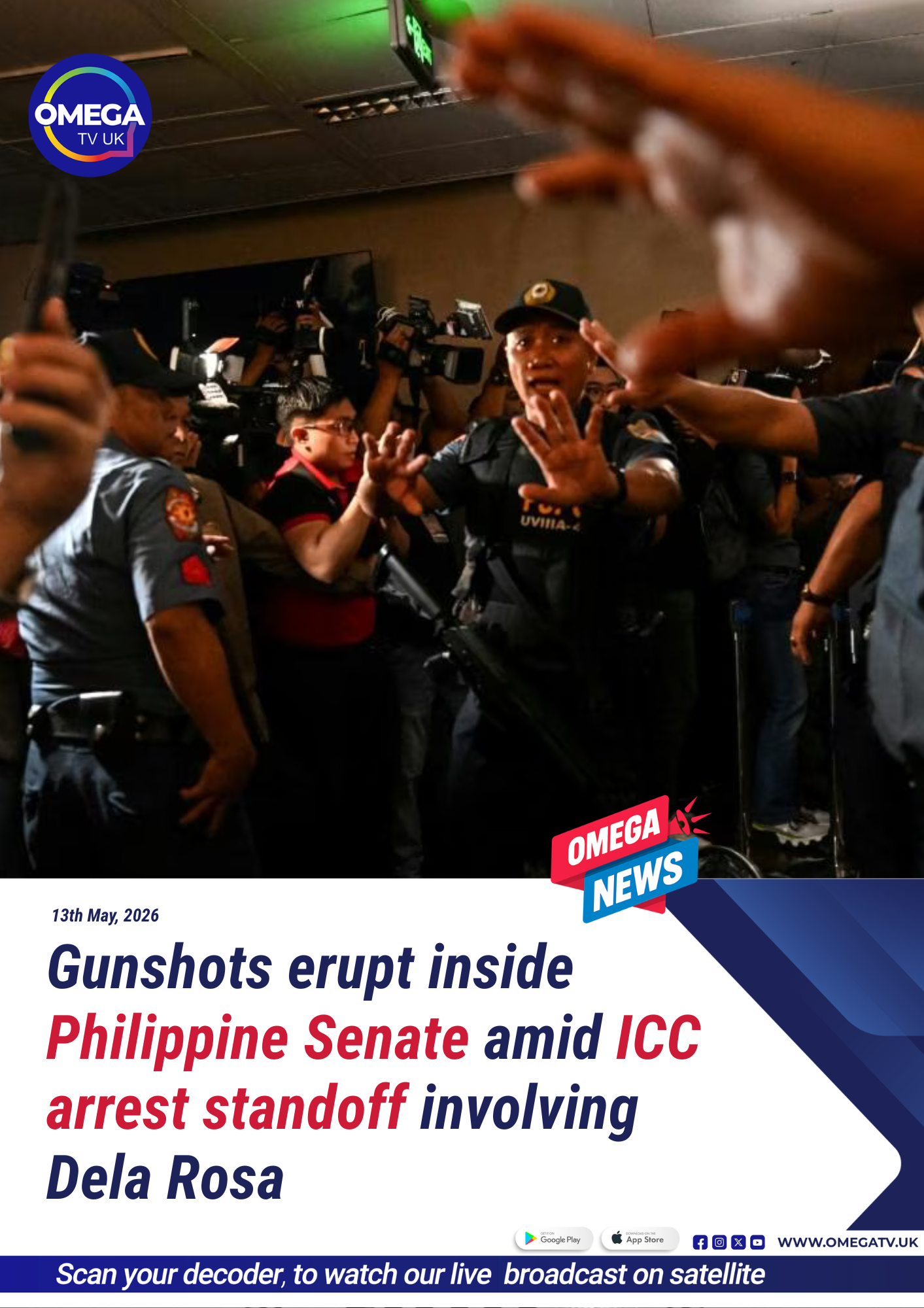 Gunshots erupt inside Philippine Senate amid ICC arrest standoff involving Dela Rosa