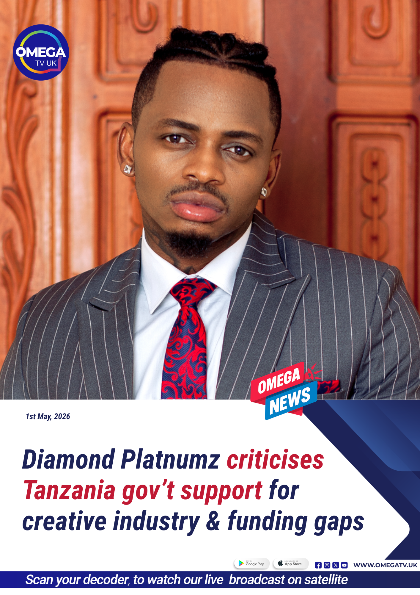 Diamond Platnumz criticises Tanzania government support for creative industry and funding gaps