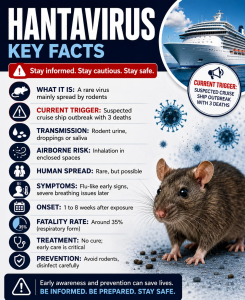 Hantavirus scare aboard cruise ship raises worldwide public health concerns
