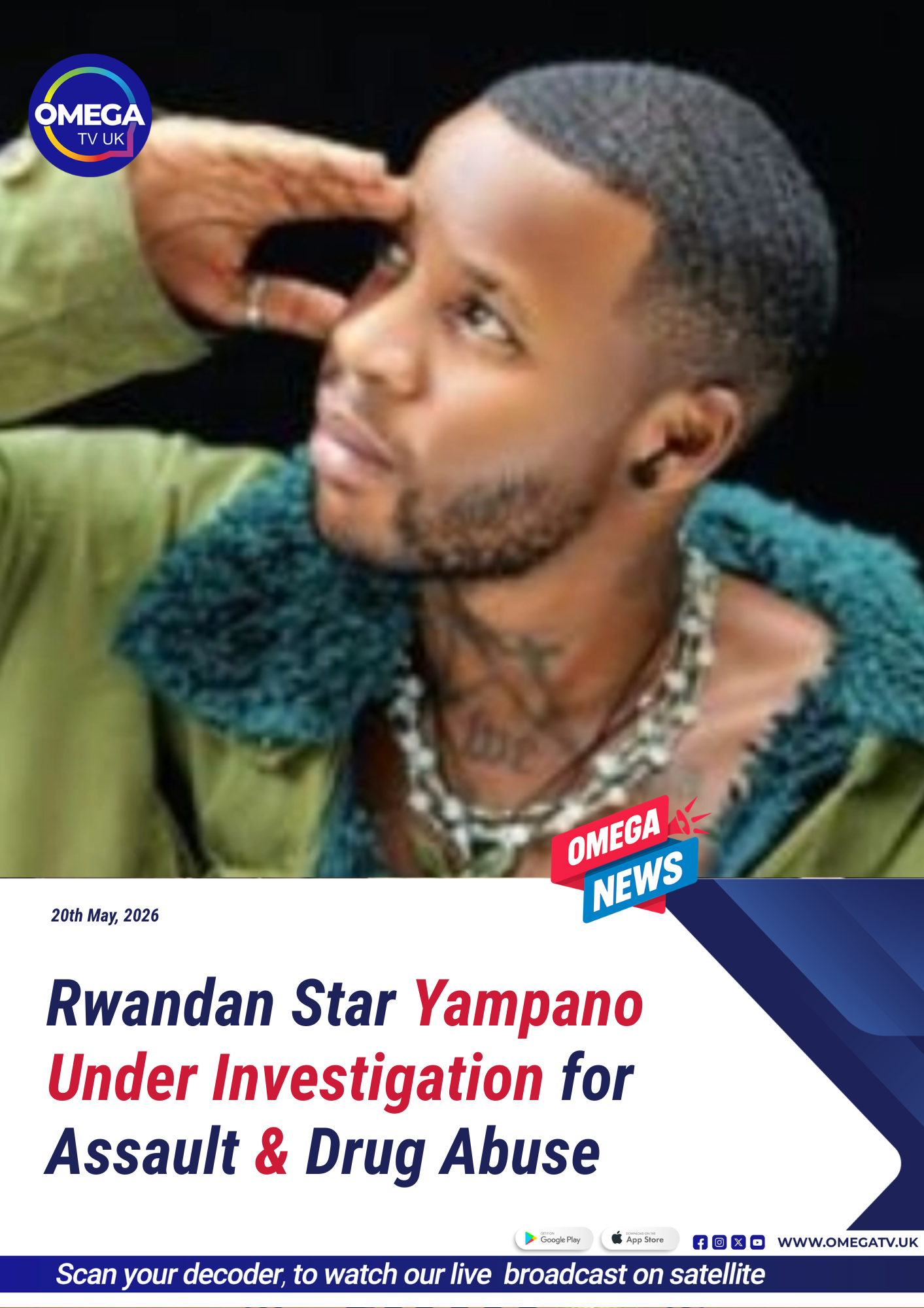 Rwandan singer Yampano arrested over assault, threats, and drug allegations