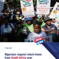 Nigerians request return home from South Africa over xenophobia fears