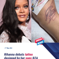Rihanna debuts tattoo designed by her sons RZA and Riot