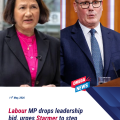 Labour MP backs down from leadership challenge but calls on Starmer to go by September