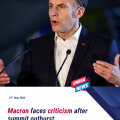 President Macron faces backlash after summit outburst