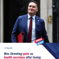 Wes Streeting resigns as health secretary, saying he has lost confidence in PM’s leadership