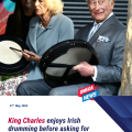 King Charles enjoys Irish drumming before asking for hip-hop lessons