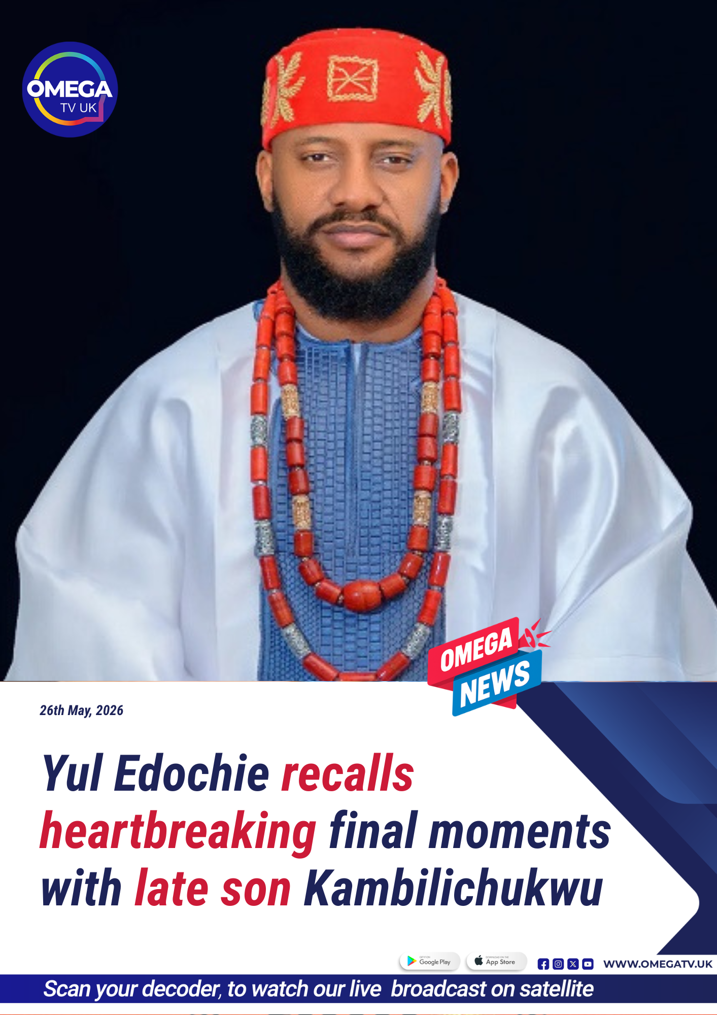 Yul Edochie recalls heartbreaking final moments with late son Kambilichukwu