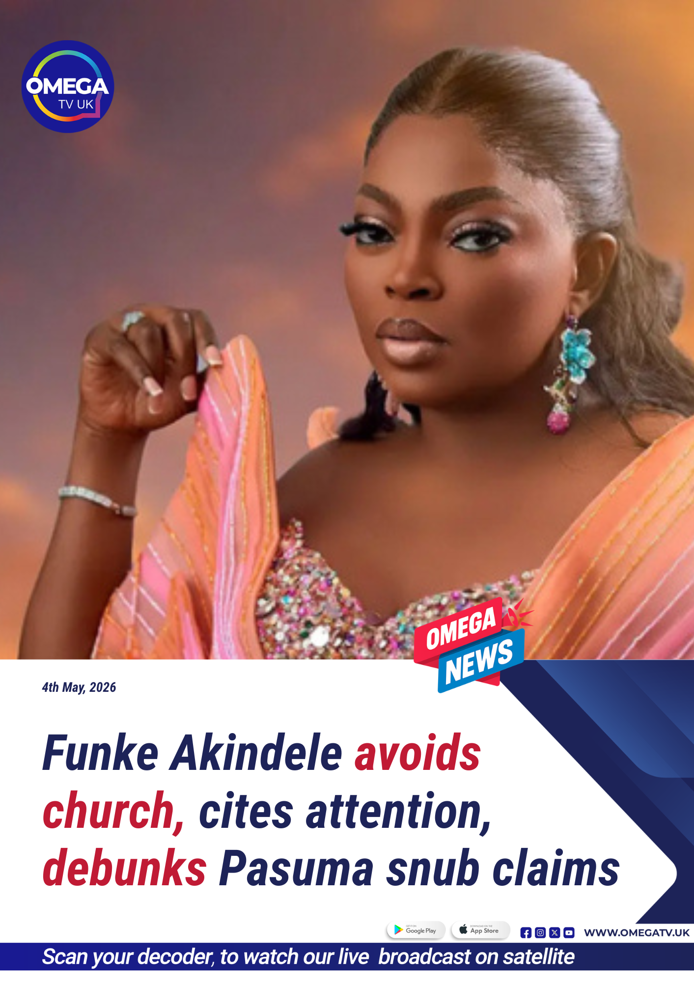 Funke Akindele avoids church, cites attention, debunks Pasuma snub claims