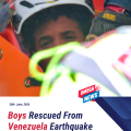 Two boys rescued from Venezuela earthquake rubble after days of being trapped