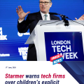 Starmer says tech firms must stop children sending and receiving explicit images or face new laws