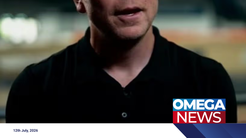 Sir Chris Hoy, six-time Olympic gold medallist cyclist, smiling during a public appearance while discussing his terminal cancer diagnosis and life journey.