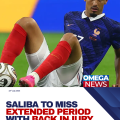 Saliba to miss extended period with back injury