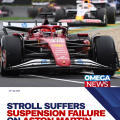 Stroll has suspension failure on new Aston Martin