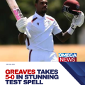 Greaves takes 5-0 in incredible Test bowling spell