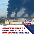 Huge smoke plume over Russian city as Ukraine hits two oil refineries in long-range attacks