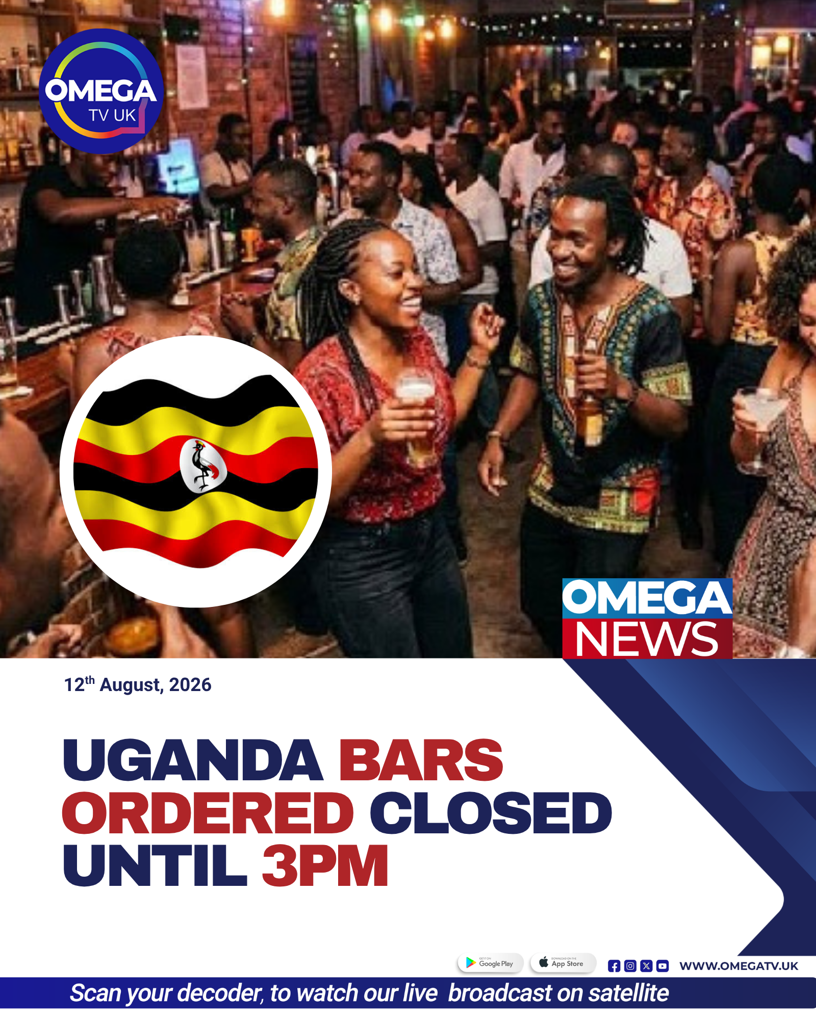 Uganda bars ordered closed until 3pm
