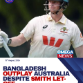Bangladesh dominate Australia despite Smith reprieve