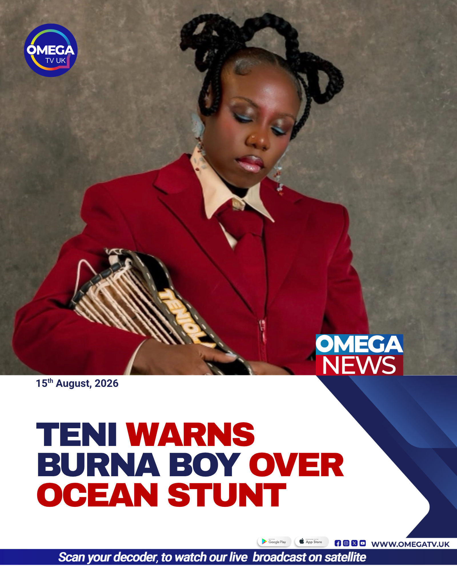 Teni warns Burna Boy over ocean stunt