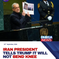 Iran’s president tells Trump it will never ‘bend the knee’