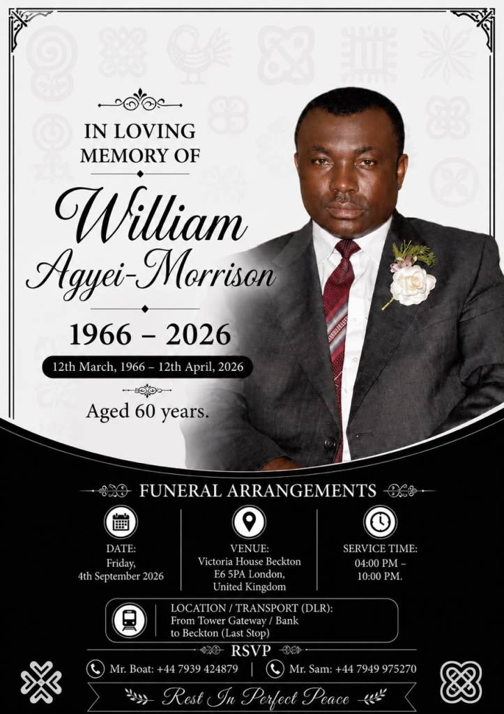 William Adjei Morrison funeral notice