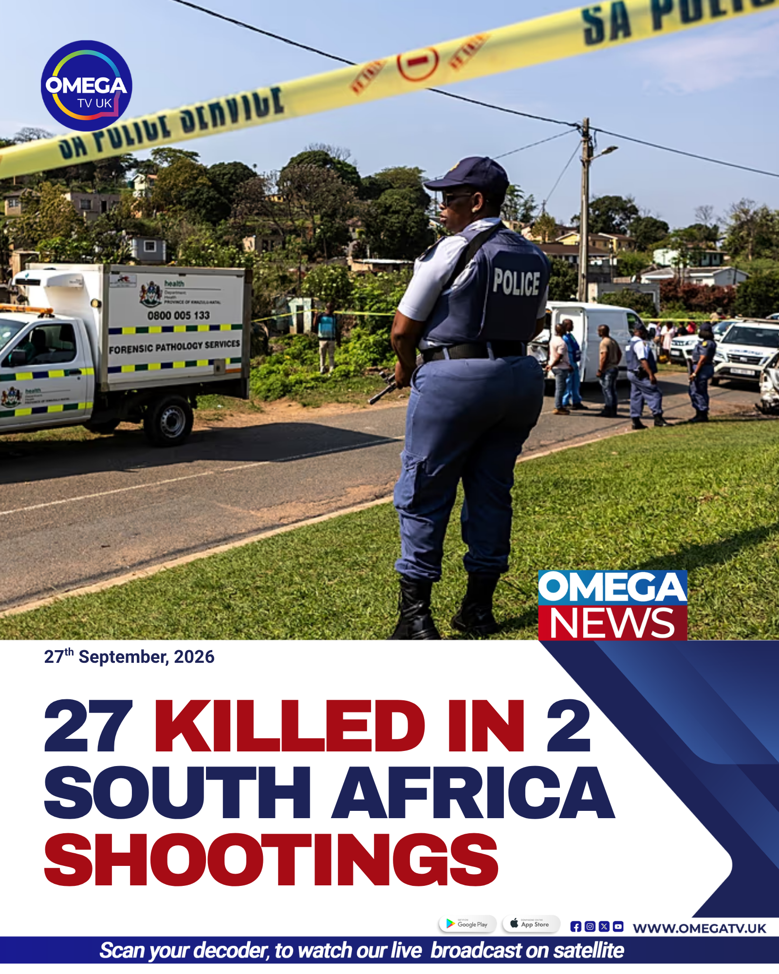 27 Killed in Two South Africa Shootings