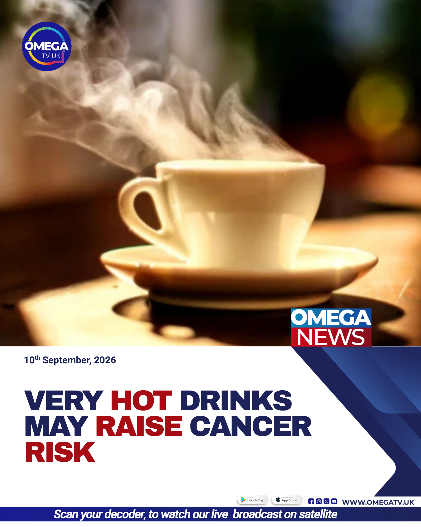 Very Hot Drinks May Raise Cancer Risk
