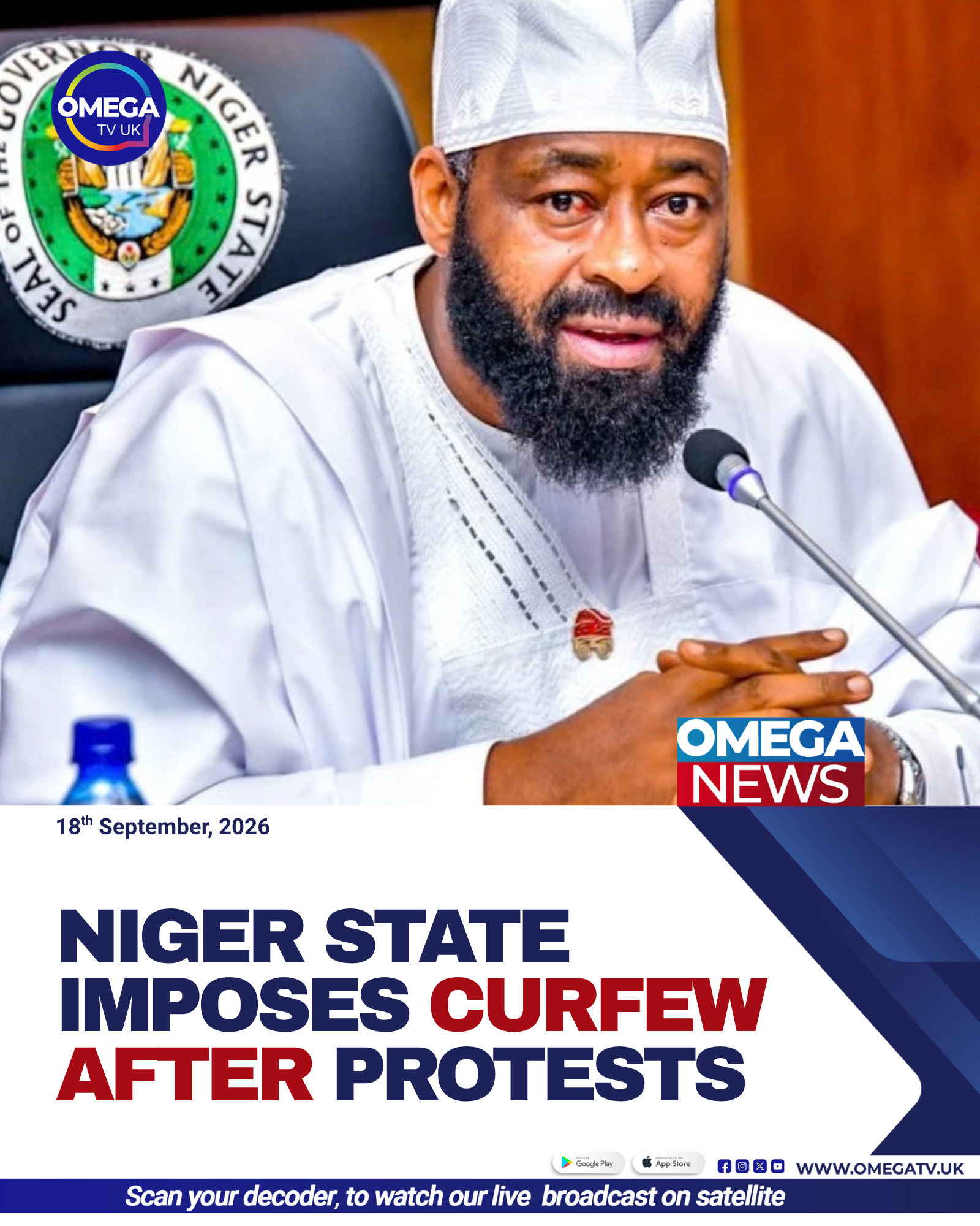 Niger State Imposes Curfew After Protests