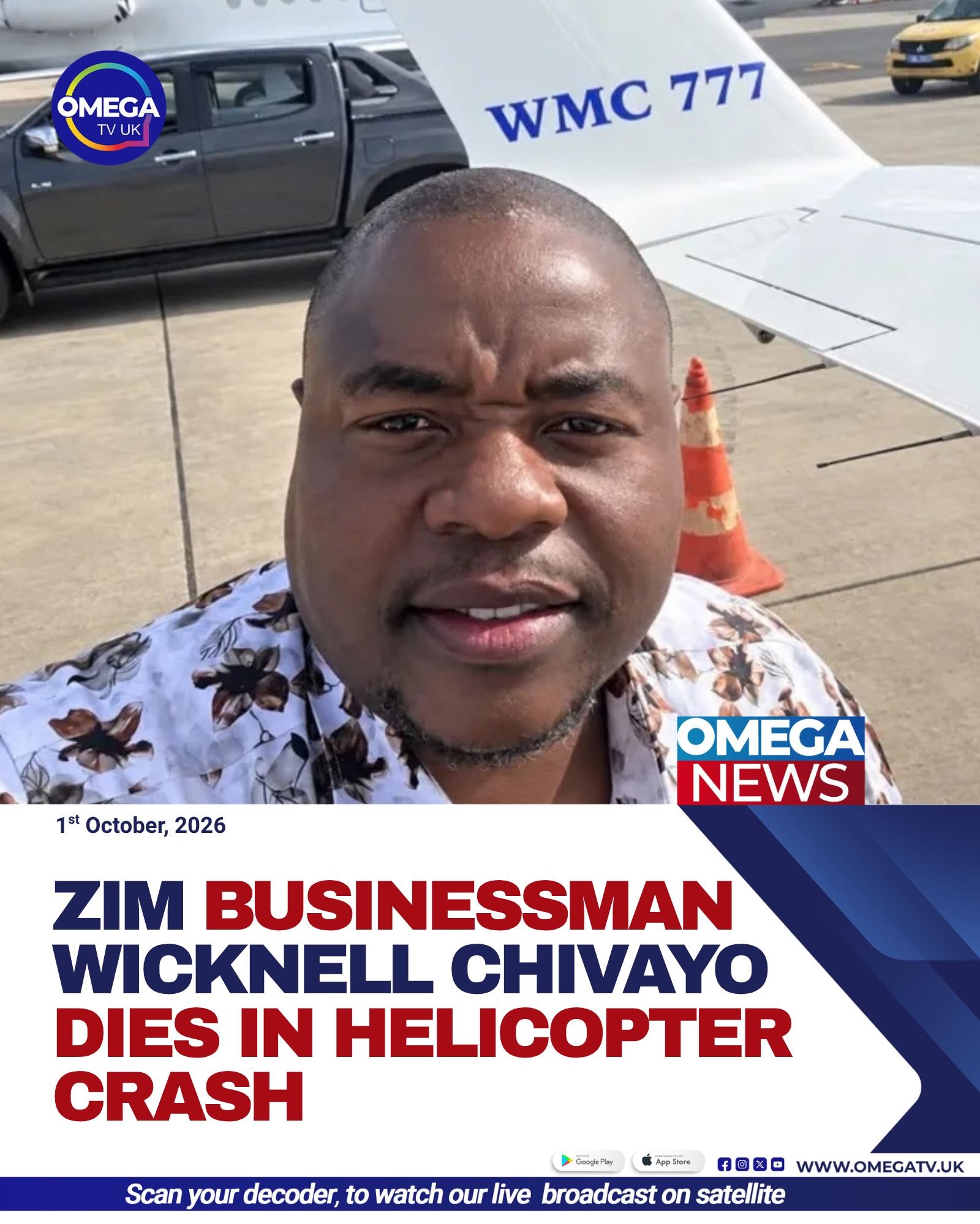 Wicknell Chivayo dies in helicopter crash